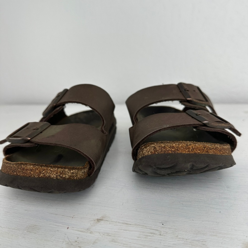 Birkenstock Sandals Womens 37 Arizona Brown Double Strap Slide